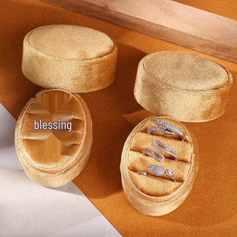 Velvet Oval Ring Box - Jewelry Packaging, In Stock, Fast Shipping