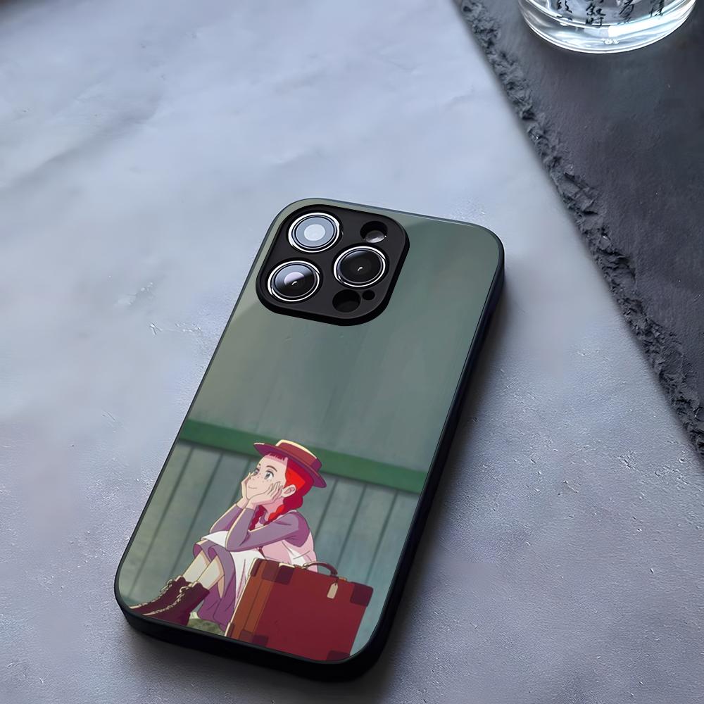 Cartoon Anne Of Green Gables Phone Case Tempered Glass For IPhone 17 13 14 16 12 15 11 Pro Max Plus Mini X XR SE2020 Coque