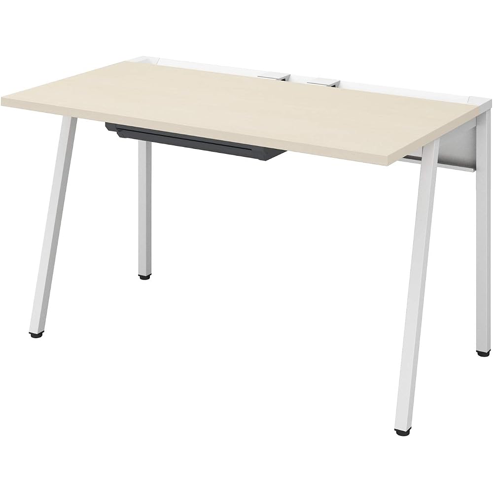 Office Desk Kokujoline Flat Desk Work Desk White x Natural Width 120 x Depth 70 cm [3 Packs] DLE-...