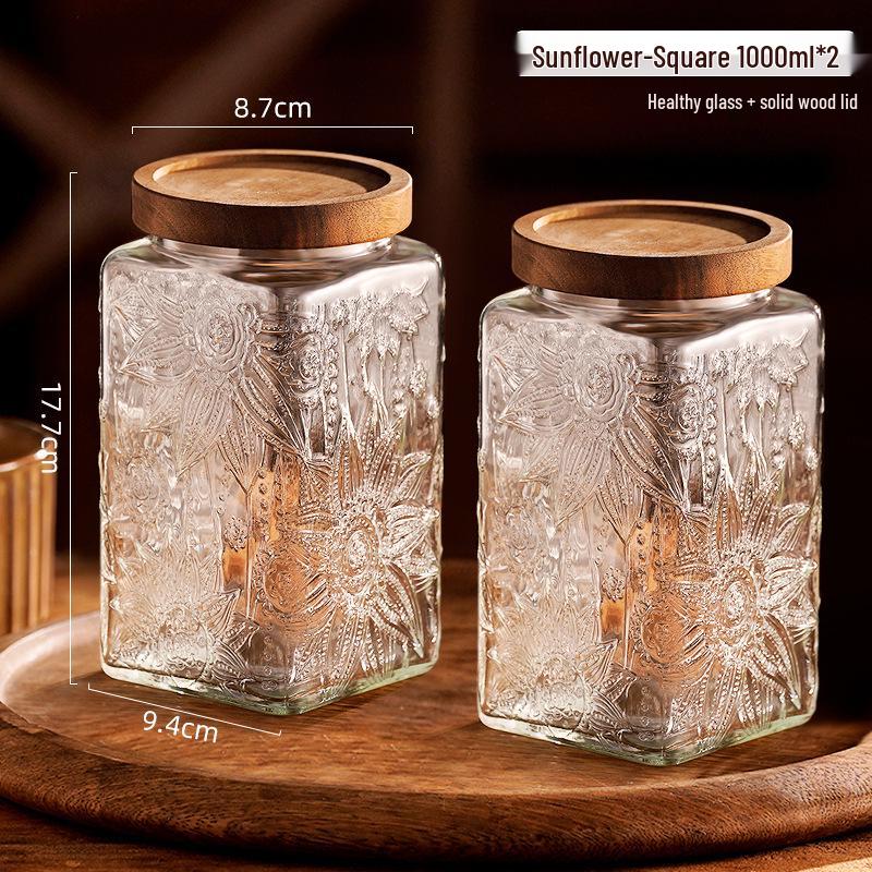 Luftdichtes Glasvorratsglas für Snacks, Trockenfrüchte, Tee, Zucker und Getreide