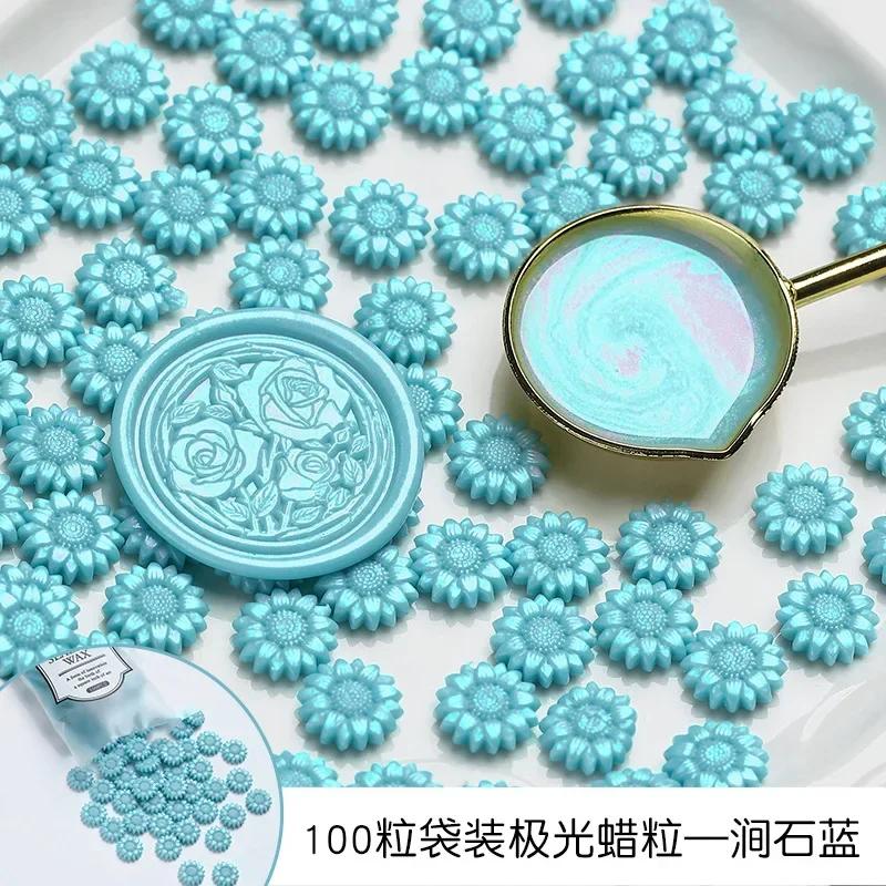 New 500g Aurora Sealing Wax Particles Sunflower Colorful Wax Material DIY Hand Account Invitation Greeting Card Making