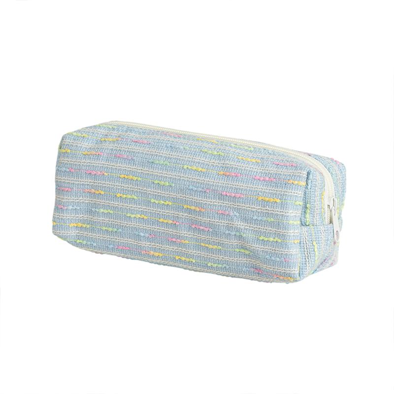 Pencil Case Pouch, Cute Pencil Case With Versatile Colorful Lines And Large Capacity Storage Bag