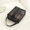 Casual Portable Mesh Makeup Bag Square Zipper Storage Toiletry Bag Large Capacity Lightweight Transparent Cosmetic Bag Bathroom