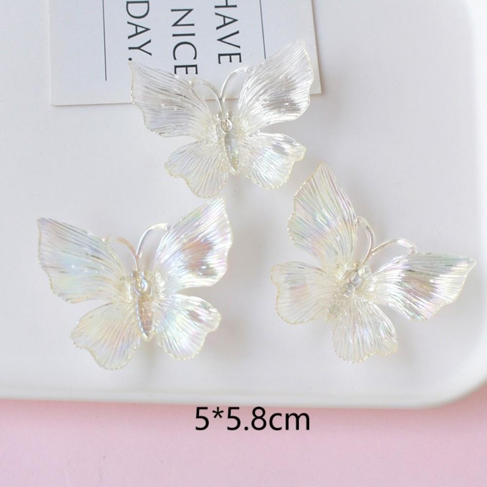 Transparent Colored Transparent Butterfly Accessories Acrylic Butterfly Beads  Jewelry Making