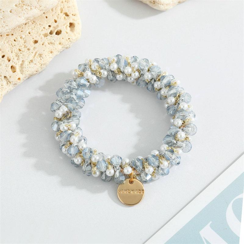 Korean Style Hair Bands Hair Ties Ins Rubber Band Fairy Hair Accessory Pearl Hair Band Dongdaemun Multicolor Crystal