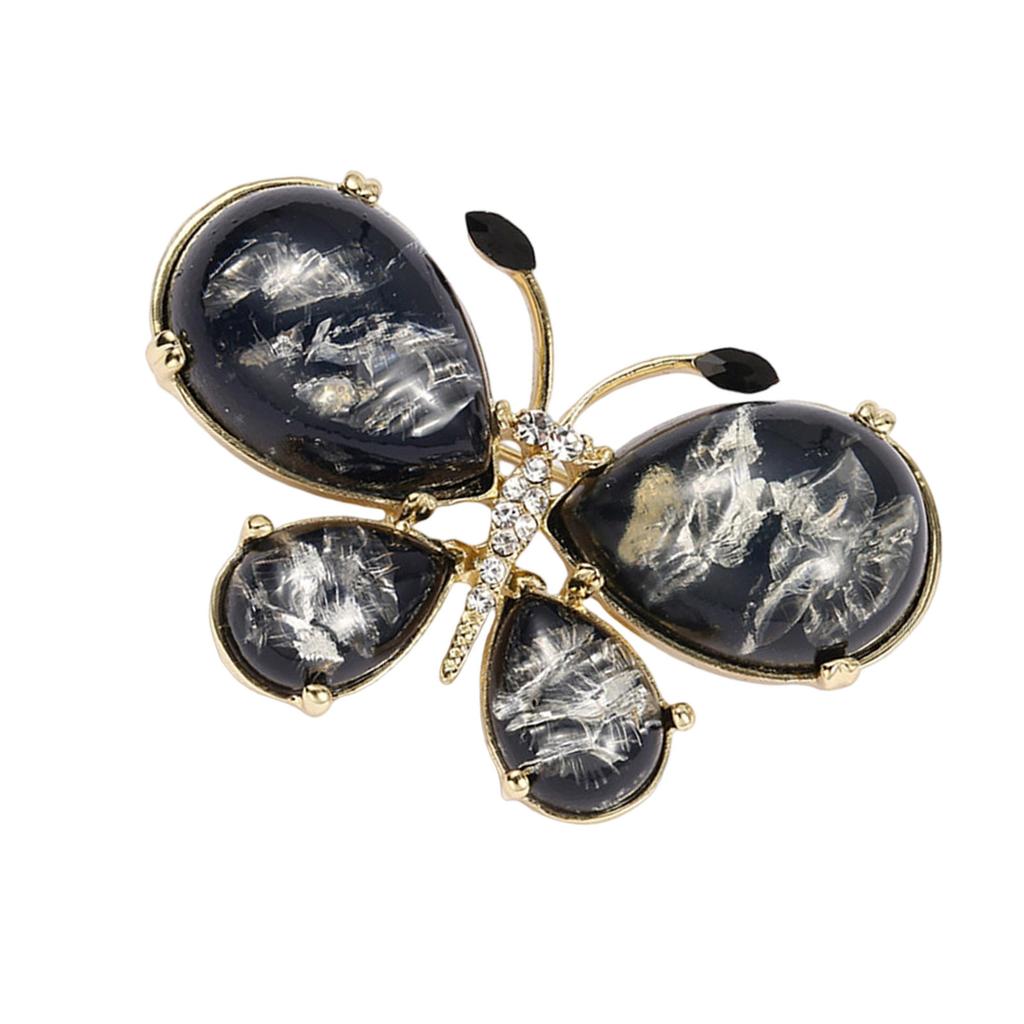 Elegant Christmas Crystal Butterfly Brooch For Women Party Dress Accessories Sparkling Lapel Pin Jewelry Gift