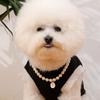 Vintage Perlen Verstellbares Haustierhalsband für Katzen und Hunde Niedliche Hochwertige Dekorationshalsband-Accessoire für Welpen Kätzchen