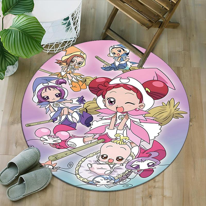 1pc DoReMi2 Print Round Carpet Chair Round Carpet Suitable for Bedroom Living Room Home Decorative Carpet