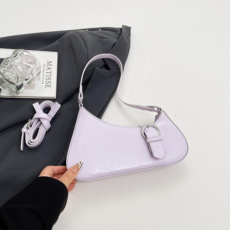 French Style Underarm Bag 2026 New Summer Chic Lady Shoulder Bag Solid Pu Leather Lady Handbag Totes Shopper Purse Red Clutches