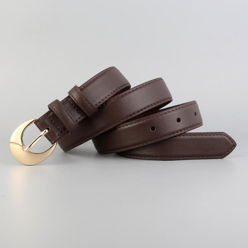 Women S Genuine Leather Belt For Jeans Minimalist Style