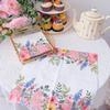Floral Napkins, 33cm 2-Ply White Pink Yellow Flower Pattern for Wedding Birthday Party Table Decor, 20pcs