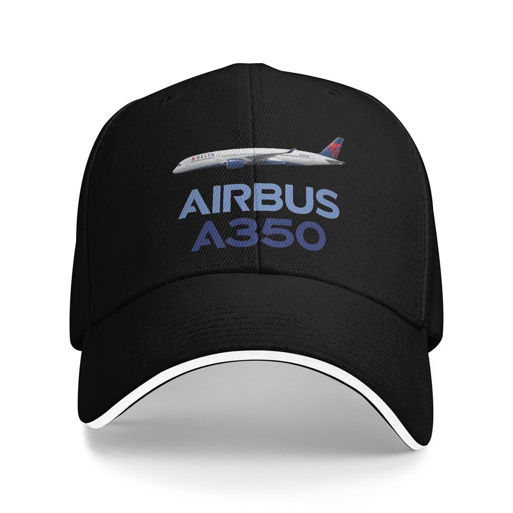 Summer Airbus A350 airplane Baseball Cap  Hunting Camping Trendy Design Sun Hip Hop Hats UnisexTeens Breathable Baseball Caps