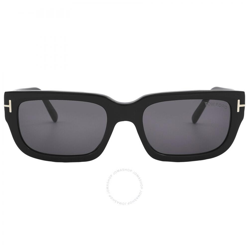 

Прямоугольные солнцезащитные очки унисекс Tom Ford Ezra Smoke FT1075 01A 54