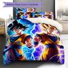 Son Goku Pattern Bedding Quilt Set Quilt Cover Pillowcase Home Decoration Gift (1 * Duvet Cover + 2 * Pillowcase, Without Core)