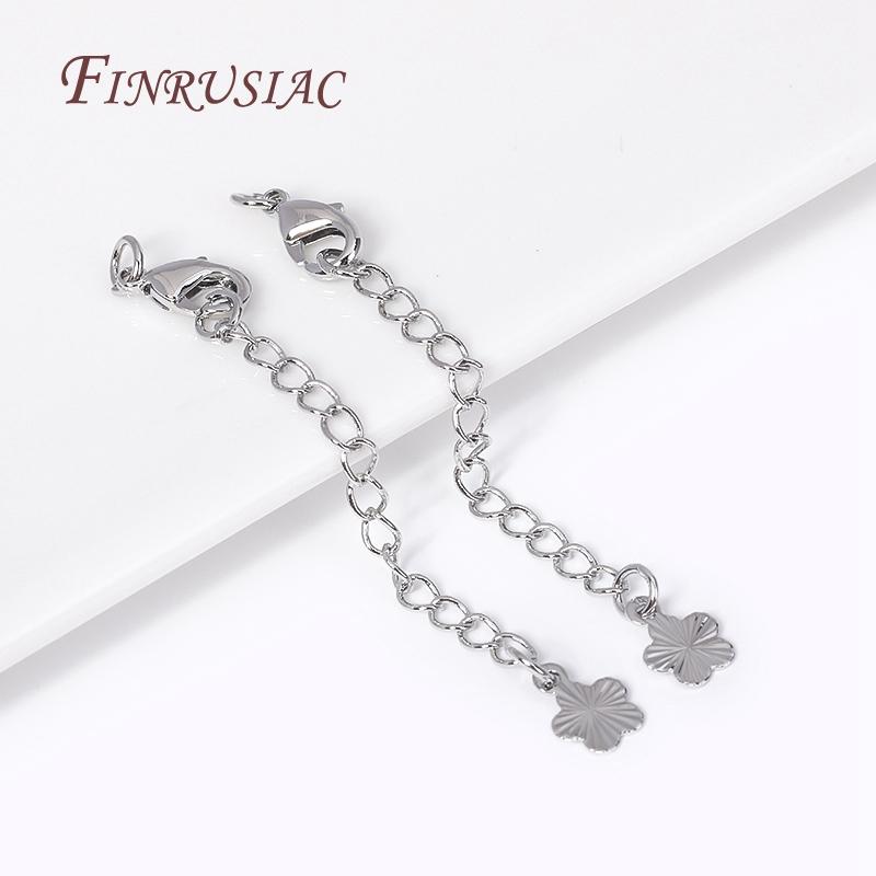 18K Gold Plated Star Heart Shape Necklaces End Extension Tail Chain with Lobster Clasps For DIY Bracelet Necklace Jewelry Making