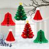 Runtow 5pcs Christmas Tree Honeycomb Ball Pendant Merry Christmas Decor for Home , 2025 Navidad Xmas Gifts ,New Year 2026