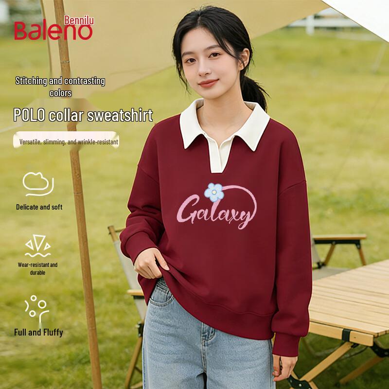 Baleno Women s Polo Collar Graphic Sweatshirt XL
