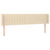 VidaXL Tête de Lit à LED Meuble de Chambre à Coucher Accessoire de Lit Double Tête de Cadre de Lit Intérieur Crème 3123501