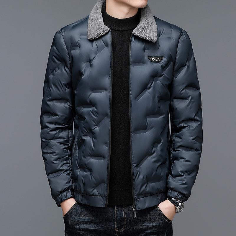 Men's Plus Size Warm Jacket Padded Cotton Jacket Winter Thickened Warm Windproof Casual Jacket
