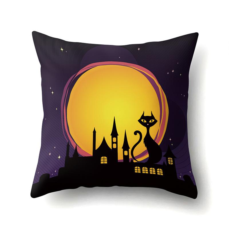 Halloween Pillow Cover Car Waist Pillow Pumpkin Sofa Cushion Cover Office Home Living Room Pillow Cover Premium
