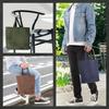 PHLOX Tote Genuine A4 Bag, Men's, Small, Casual, Leather, Size, Plain, Popular, Lightweight, Vertical, Leather, Suede, Sub-Bag (Green)
