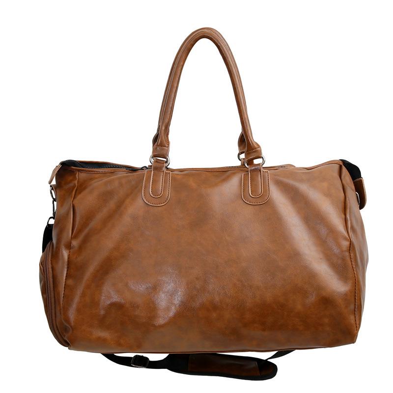 

Ruiying Ретро Водонепроницаемая Унисекс Дорожная Сумка из ПУ Кожи - Большая Вместимость для Спортзала и Ручная Кладь для Самолета коричневый