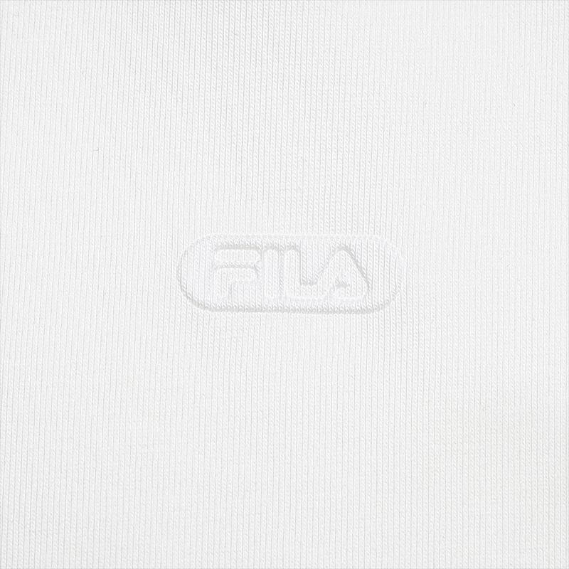 Fila White Simple Versatile Solid Color T-Shirt Men Tops F61M623104FWT