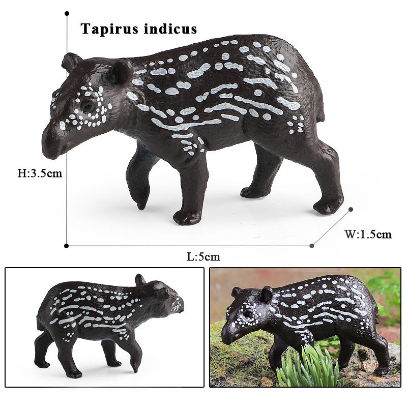 Oenux Wild Boar Tapirus Indicus Porcupine Animals Simulation Model Action Figures Figurine Educational Collection Kids Toy Gift
