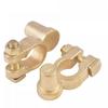 1 Pair Brass Battery Pole Terminals Positive and Negative for Car Truck Boat Battery Clamps Stable Electrical Contact