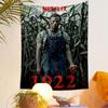 1922 Horror Movie Tapestry Wall Hanging, Stephen King Netflix Thriller Farmhouse Scene Art, Dark Wall Decor for Bedroom Basement