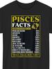 Constellation Fun Facts Interesting Pisces T-Shirt Round Neck, Short Sleeves, Digital Heat Transfer