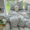 Striped Duvet Cover Set Quilt Set Ins Nordic Grey Bed Set Of Four Pieces, Home Luxury Bedding Set Bed Sheets