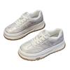 Platform white shoes women's 2025 spring new casual sports shoes retro versatile small height increase popular board shoes