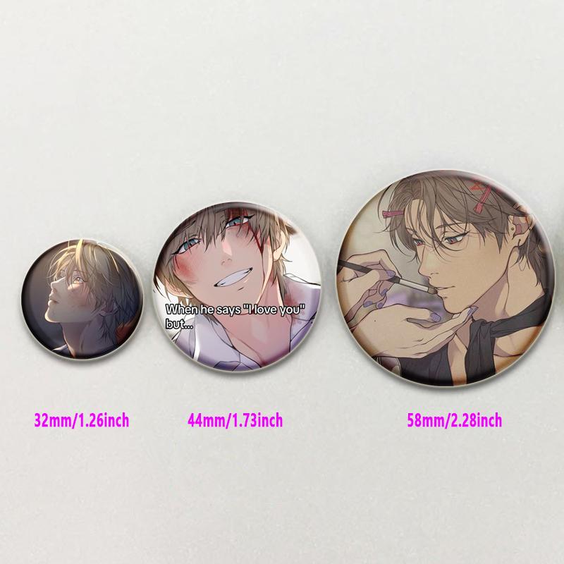 32/44/58mm BL Anime Förlorad i Molnet Knappnålar Tecknad Handgjord Brosch Badge Bröstnål för Ryggsäck Kläder Present Tillbehör