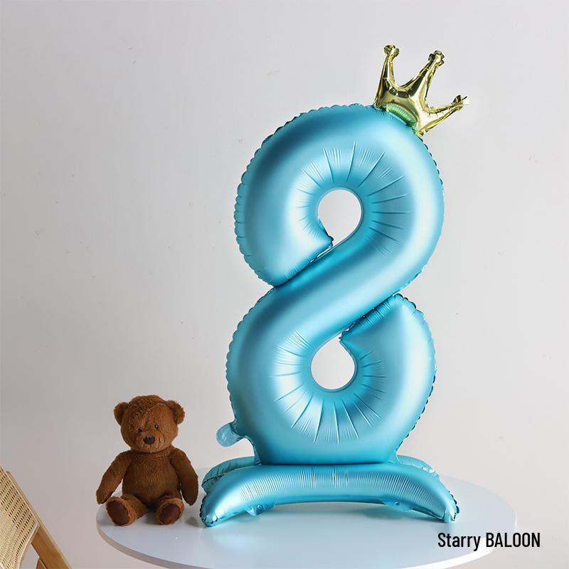 Pink Crown Number Balloon Decorations for Girl's First Birthday