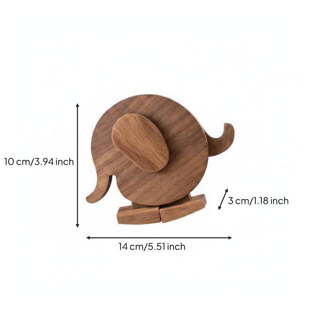 Wooden Walking Animal Cute Design Ramp Ramp-Mover Toy Minimalist Style