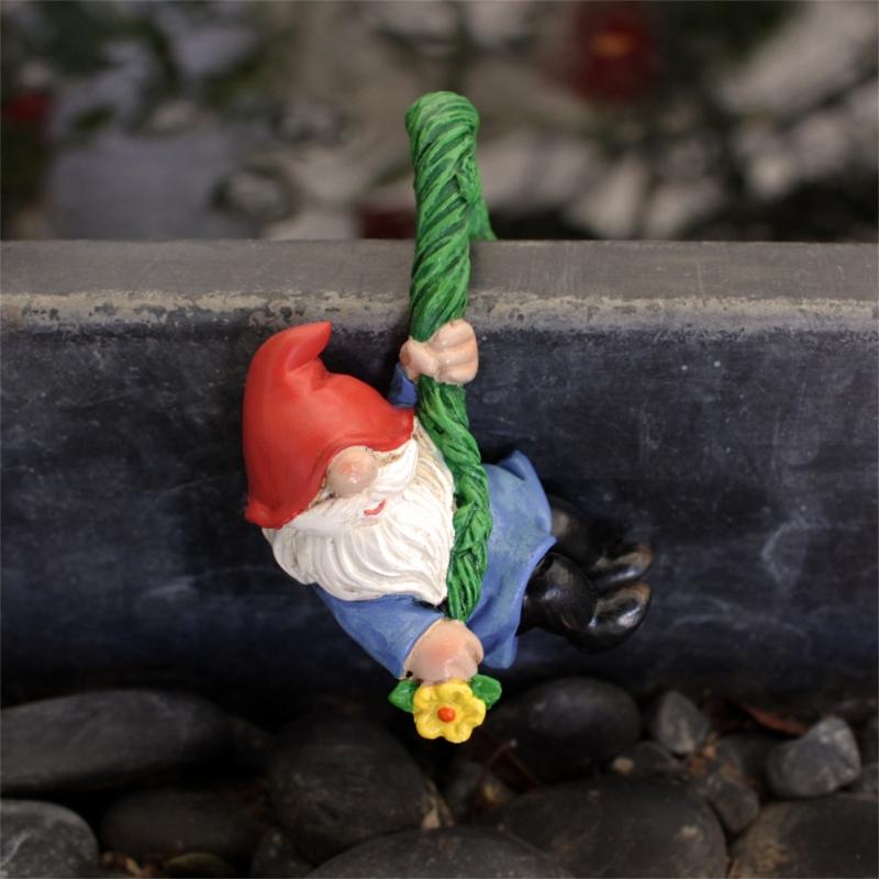 3PCS Flower Pots Ornaments Cartoon Gnome Resin Figurines Decoration Gift Flower Pots Decors for Home School Office