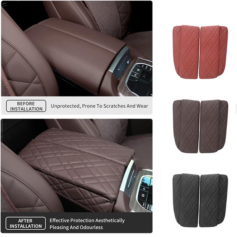For BMW X5 X6 X7 G05 G06 G07 LHD Car Armrest Box Cover PU Leather Center Console Protector Cushion Pad Auto Interior Accessories