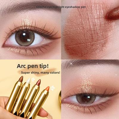 2 In 1 Pearly Eyeshadow Stick Pencil Glitter Matte Eyeshadow Make Up High Pigmented Eyelid Under Crease Eyeshadow Pen Waterproof