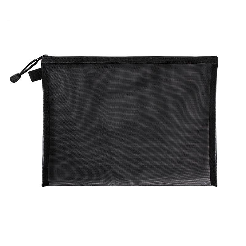 Transparent Mesh Zipper Bag for Makeup, Toys, Building Blocks, Documents, and School Supplies