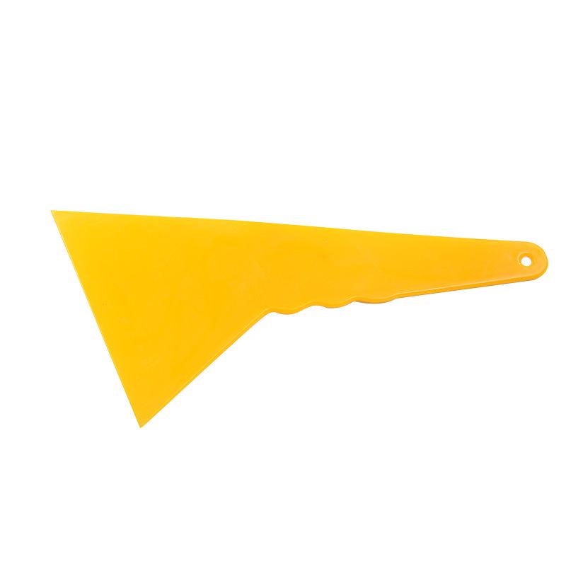 Yellow Triangular Car Film Squeegee, Medium 24x12.5cm, Hard Plastic