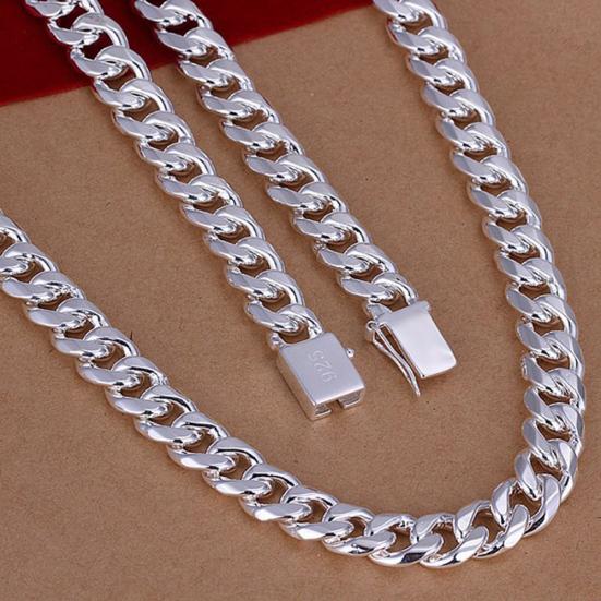 Fashion Men Wide Thick Stamp Chain Necklace Party Club Jewelry Christmas Gift