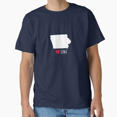 Love Heart Iowa Classic T-Shirt T-Shirt Made In US/AUS Size S-2XL Unisex T-Shirt