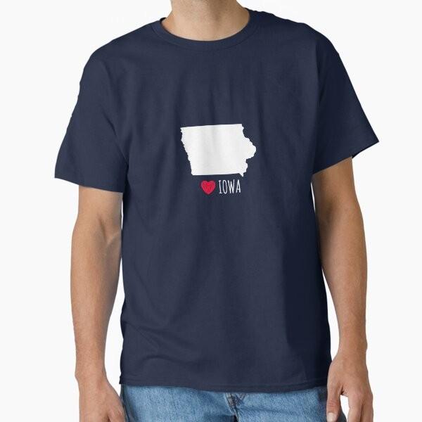 

Love Heart Iowa Classic T-Shirt T-Shirt Made in US/AUS Size S-2XL Unisex T-Shirt L