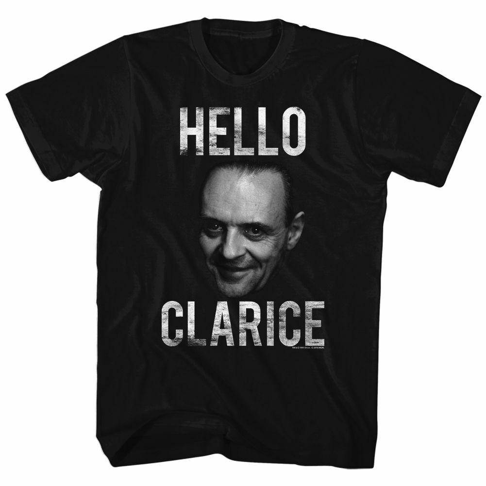 

Silence of the Lambs Hello Clarice Black Adult T-Shirt Mens Womens Tees Top 3XL