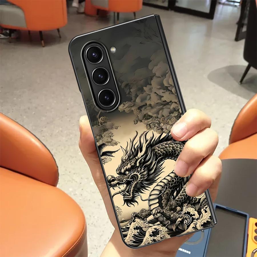 

Чехол с тотемом дракона для Samsung Galaxy ZFold5 ZFold6 ZFold7 Z Fold 7 6 5 4 3 ZFold4 ZFold3 Задняя крышка телефона Galaxy Z Fold3 5G