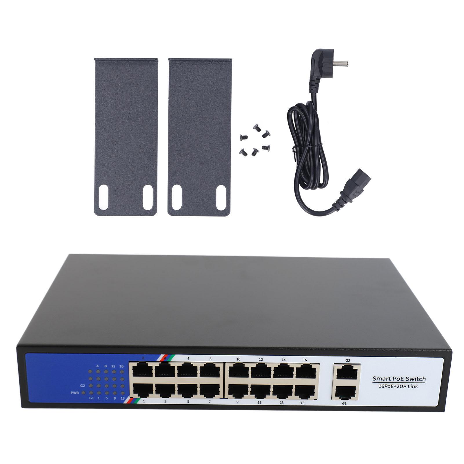 

Ethernet Switch 18 Port Intelligent Home Network Hub Office Ethernet Splitter 100240V EU Plug
