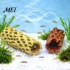 Ornament for Small Tanks Aquarium Shrimp Cave, Artificial Tree Trunk Hide, Fish Tank Tropical Cave Hideout, Realistic Betta Hiding And Resting