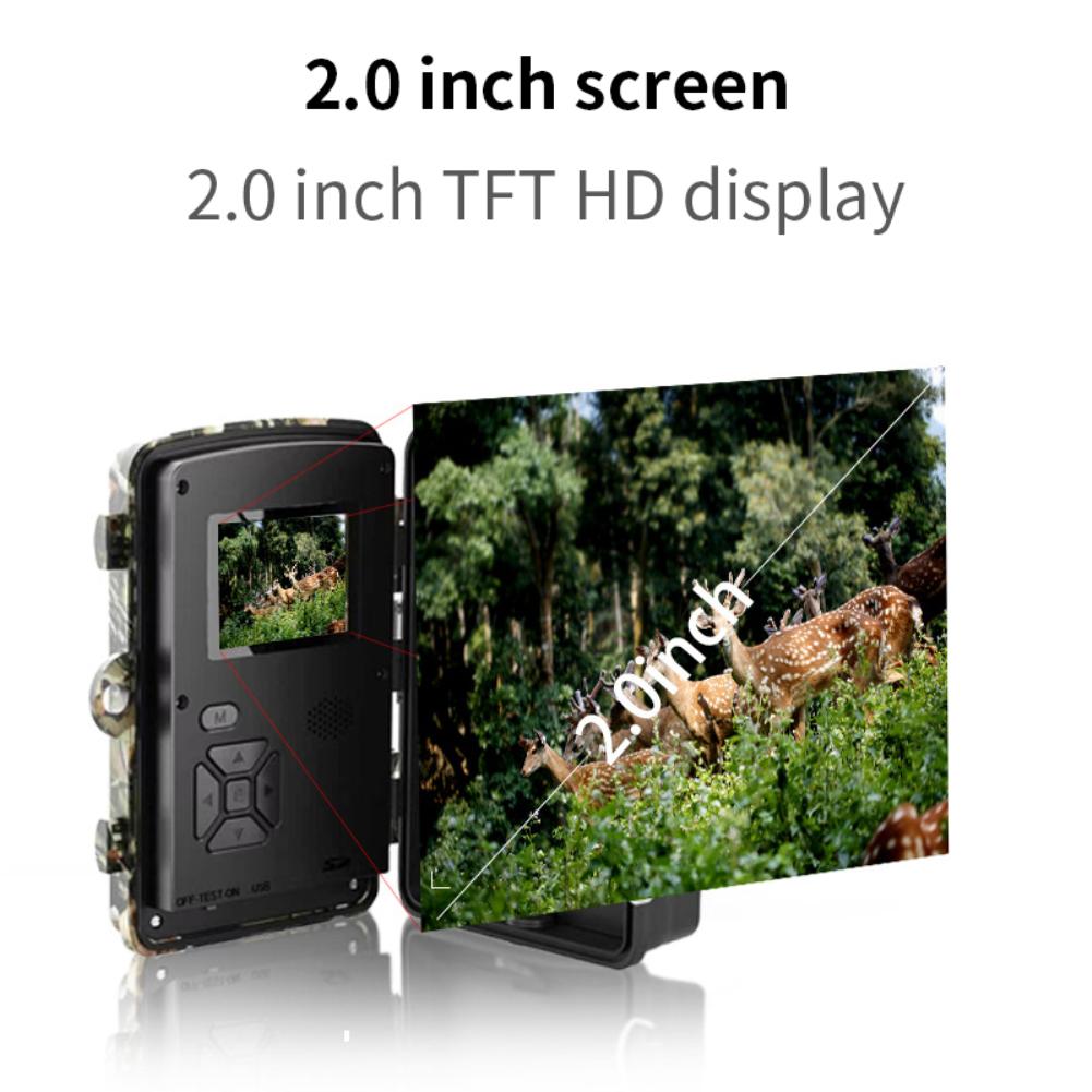 Mini Trail Camera 12MP 1080P Wildlife Scouting Camera Night Vision IP66 Waterproof Monitoring Tracking