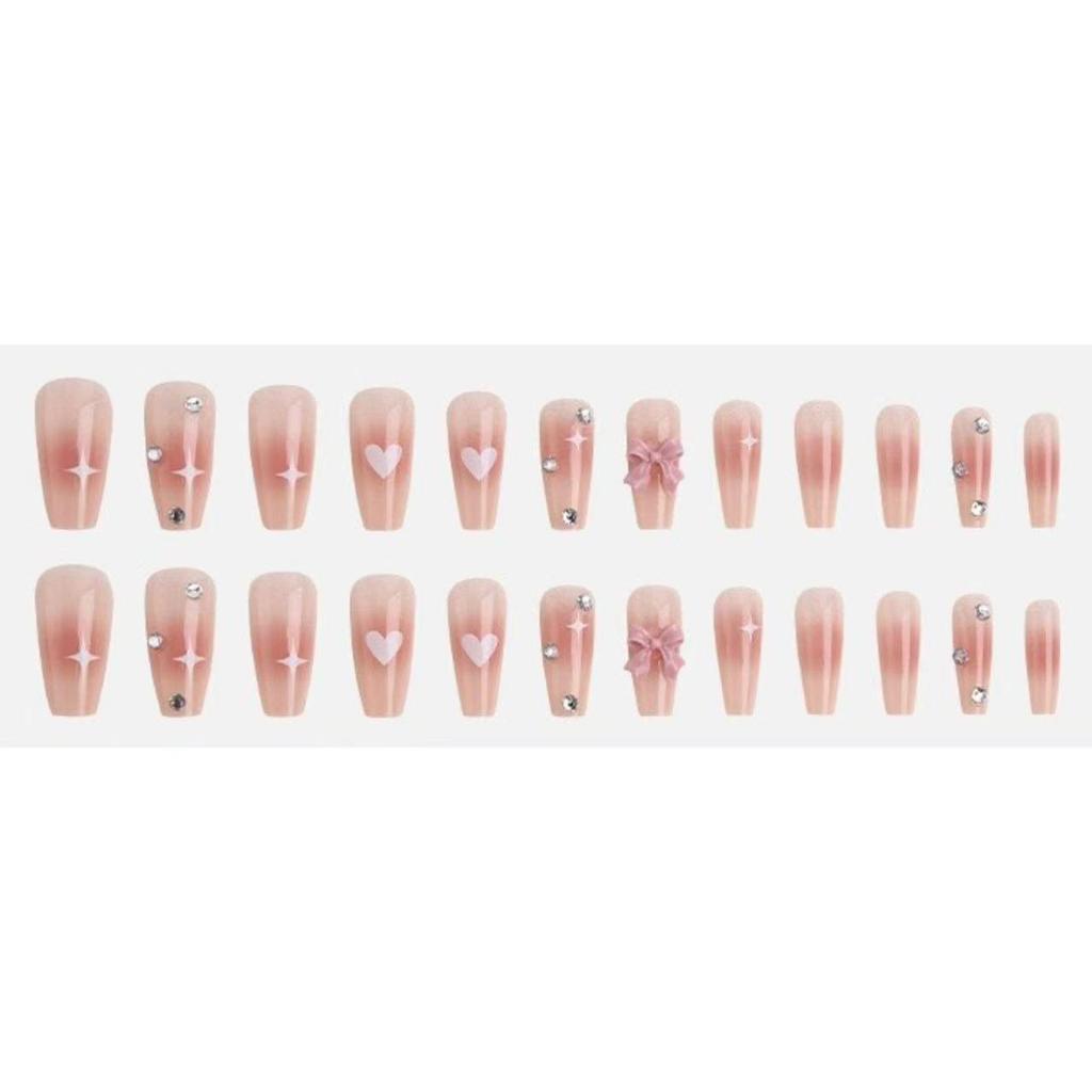 Dreamy Star Sweetheart Wearable Nail Art Stickers: Hot Style Fake Nails